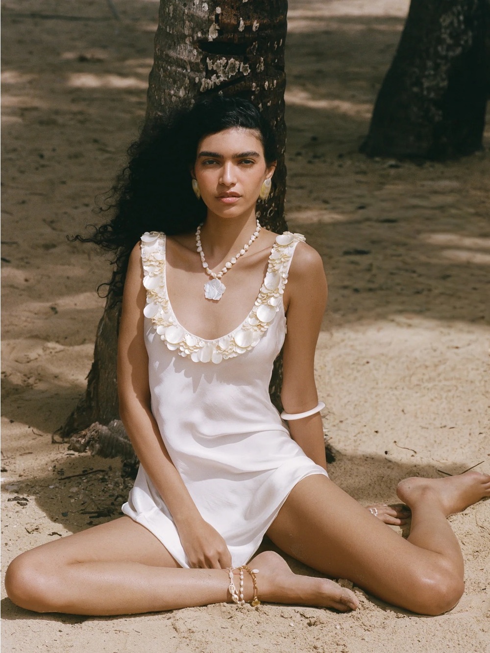 NWT For Love & Lemons Sami Seashell Dress - Picture 2 of 2